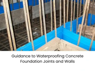ichem: Guidance for Waterproofing Concrete Foundation Joints and Walls An illustrative image of the installation of waterproofing materials in concrete foundation joints and walls for building protection