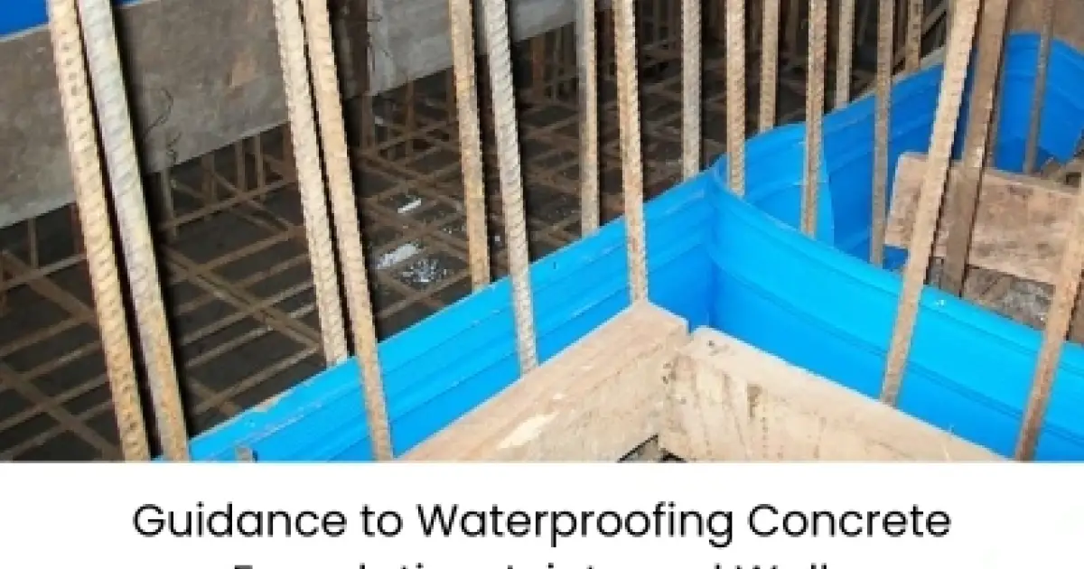 ichem: Guidance for Waterproofing Concrete Foundation Joints and Walls An illustrative image of the installation of waterproofing materials in concrete foundation joints and walls for building protection