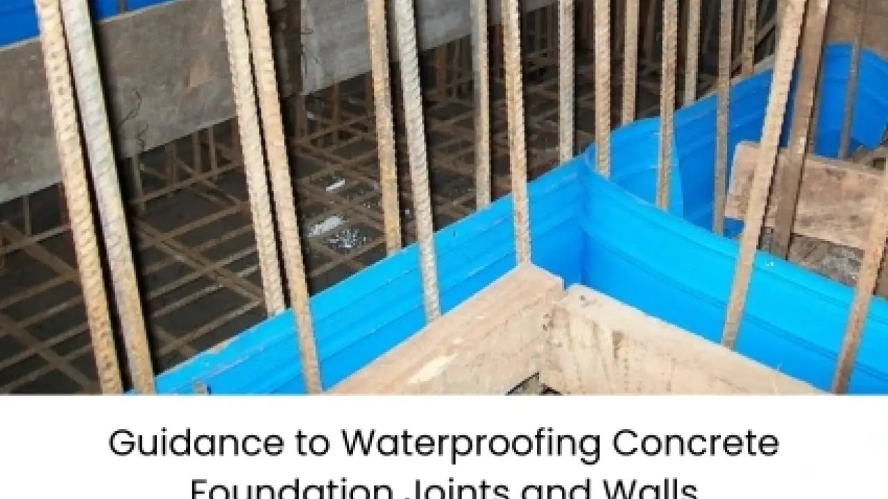 ichem: Guidance for Waterproofing Concrete Foundation Joints and Walls An illustrative image of the installation of waterproofing materials in concrete foundation joints and walls for building protection
