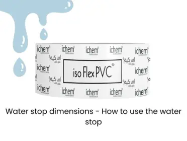 Waterstop-dimensions-How-to-use-the-waterstop a roll of white isoflex PVC waterstop, a waterproofing product for concrete construction joints from ichem