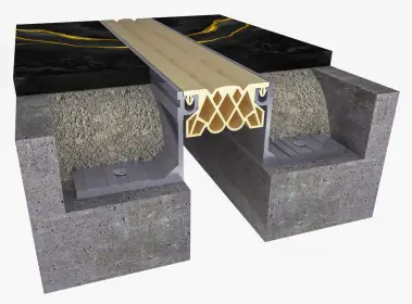 i424-expansion-joints-فاصل تمدد مصمم خصيصا للارضيات هذه الصوره توضح فاصل i424 من صنع شركة ichem for expansion joints