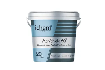 Construction-Chemicals-Solutions-ichem-acry-shield-60 اليك صوره توضح منتج acry-shield-60 من صنع شركة ichem لحلول كيماويات البناء الحديث والفواصل الانشائيه وهو منتج يتم دهانه للاسطح