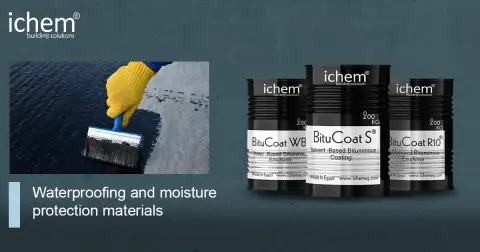 Waterproofing-and-moisture-from-ichem-for-chemical-constructions اليك هذه الصوره توضح منتجات شركة اي كيم لمواد عزل المياه و تقوية الخرسانة