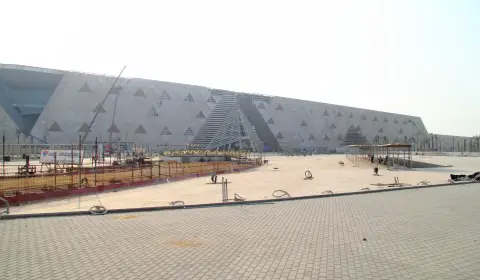 Grand_Egyptian_Museum اليك هذه الصوره التي توضح متحف الفن المصري الذي شاركت فيه تنفيذ الفواصل الانشائيه و كيماويات البناء شركة ichem