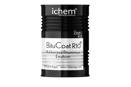 Bitucoat r10-مستحلب بيتوميني من المطاط يساهم في العزل و معالجة الشروخ بيتوكوت ار 10-اليك صوره توضح منتج تم تصنيعه من شركة ichem for chemical constructions
