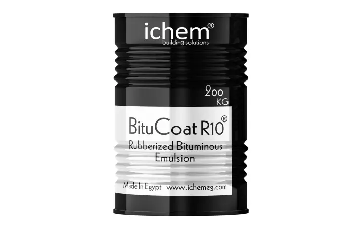 Bitucoat r10-مستحلب بيتوميني من المطاط يساهم في العزل و معالجة الشروخ بيتوكوت ار 10-اليك صوره توضح منتج تم تصنيعه من شركة ichem for chemical constructions